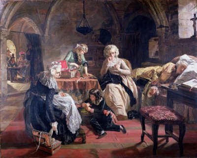 Die königliche Familie von Frankreich im Gefängnis des Tempels im Jahr 1792 von Edward Matthew Ward